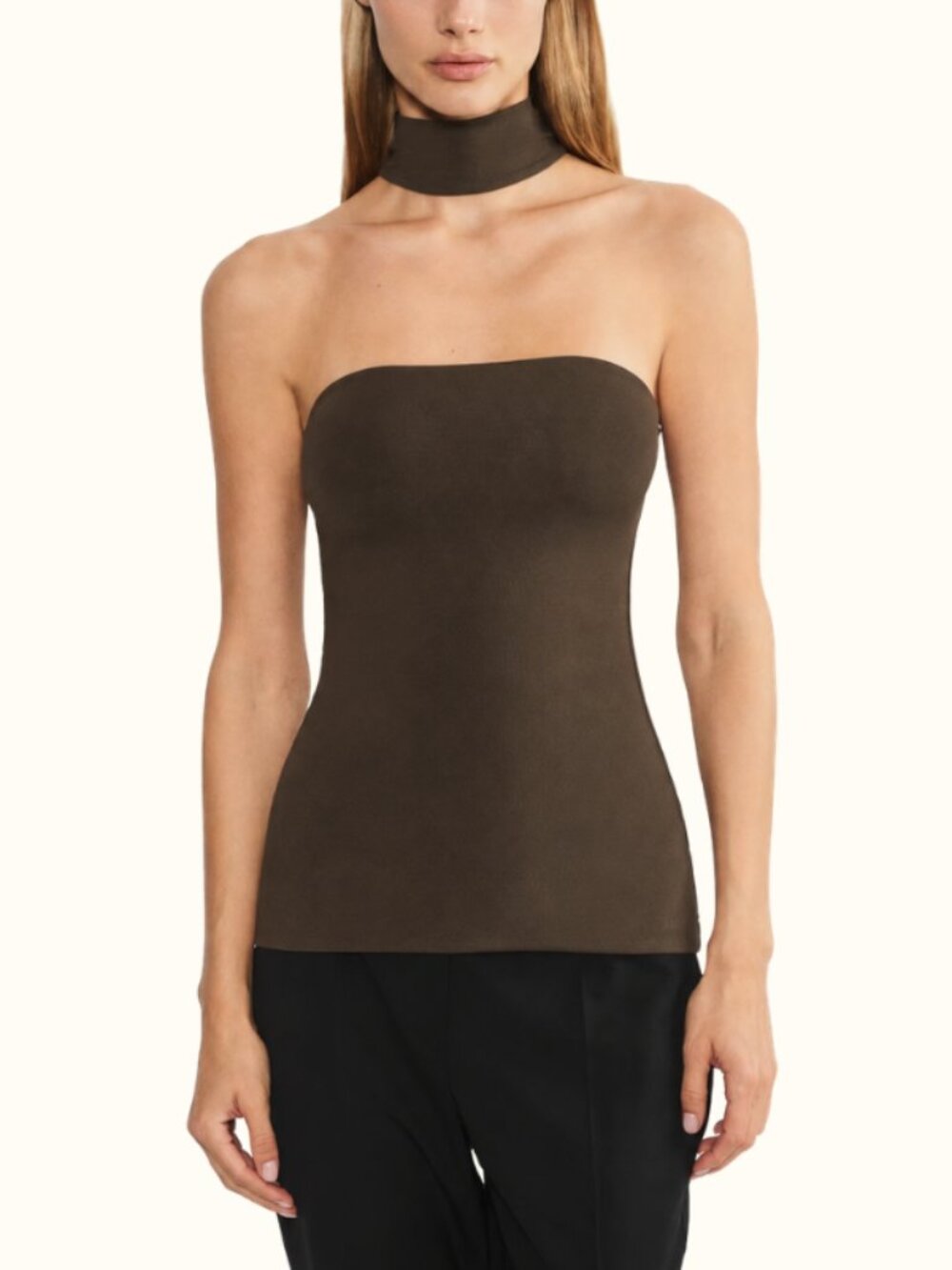 Aritzia Contour Tubist Top in Chocolate Brown